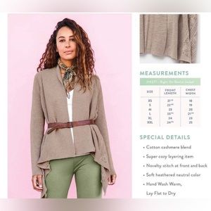 Matilda Jane Let’s Getaway waterfall style sweater.  Oatmeal color.  Medium.